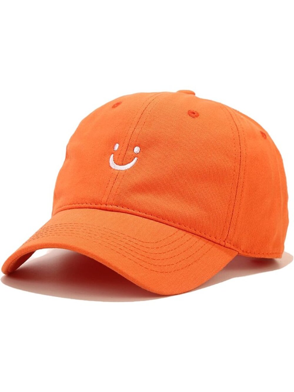 🎃Unisex Orange Low Profile Adjustable Cotton Dad Hat Smile Face Baseball Caps